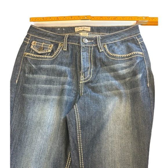 Earl Jean low rise bootcut jeans with contrast stitching size 10 2000s y2k - Picture 3 of 6